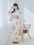 画像7: 【予約 / 5月下旬発送予定】水彩ピンクパープル花柄浴衣 OBI-siwa-200-kj-8-P / HIMO-900-yn-8-P / HEKO-800-sb-5-W / YA-1016-kj-P / GETA-02-ok-8-RoseP / [y/OF01] (7)