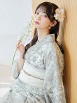 画像14: 【予約 / 5月下旬発送予定】クラシカルグレイッシュフラワー浴衣 OBI-siwa-204-wk-12-OW / HIMO-900-yn-7-MOC / HEKO-800-sb-5-W / YA-1077-wk-W / GETA-02-ok-4-MOC/ [y/OF01] (14)