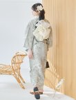 画像6: 【予約 / 5月下旬発送予定】クラシカルグレイッシュフラワー浴衣 OBI-siwa-204-wk-12-OW / HIMO-900-yn-7-MOC / HEKO-800-sb-5-W / YA-1077-wk-W / GETA-02-ok-4-MOC/ [y/OF01] (6)