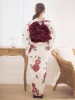 画像15: 【予約 / 5月下旬発送予定】紅色菊花柄浴衣 OBI-siwa-204-wk-15-WR / HIMO-900-yn-4-GYxGY / YA-1002-kj-R / GETA-02-ok-8-RoseP / [yo/OF01] (15)