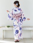 画像13: 【Riuコラボ】【予約/5月中旬発送予定】ブルーアイボリーピオニー浴衣 OBI-siwa-200-kj-11-Rose / HIMO-906-yn-PEARL / HEKO-800-sb-5-WH / YA-1001-kj-BL / YA-1023-wk-P / GETA-01-kj-3-IV [YMT] (13)