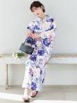 画像2: 【Riuコラボ】【予約/5月中旬発送予定】ブルーアイボリーピオニー浴衣 OBI-siwa-200-kj-11-Rose / HIMO-906-yn-PEARL / HEKO-800-sb-5-WH / YA-1001-kj-BL / YA-1023-wk-P / GETA-01-kj-3-IV [YMT] (2)