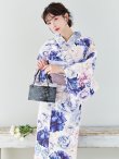 画像3: 【Riuコラボ】【予約/5月中旬発送予定】ブルーアイボリーピオニー浴衣 OBI-siwa-200-kj-11-Rose / HIMO-906-yn-PEARL / HEKO-800-sb-5-WH / YA-1001-kj-BL / YA-1023-wk-P / GETA-01-kj-3-IV [YMT] (3)