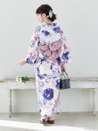 画像8: 【Riuコラボ】【予約/5月中旬発送予定】ブルーアイボリーピオニー浴衣 OBI-siwa-200-kj-11-Rose / HIMO-906-yn-PEARL / HEKO-800-sb-5-WH / YA-1001-kj-BL / YA-1023-wk-P / GETA-01-kj-3-IV [YMT] (8)
