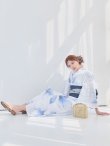 画像5: 送料無料！凛と咲く清涼蒼花浴衣【浴衣３点セット 浴衣/帯/下駄】[OF04]【予約 / 4月下旬発送予定】 (5)