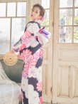 画像6: 【浴衣セール】【浴衣】大輪の菊模様浴衣セット（19obi-4/Yheko-WH/Yhimo-P /CG-17-P）[YMT] (6)