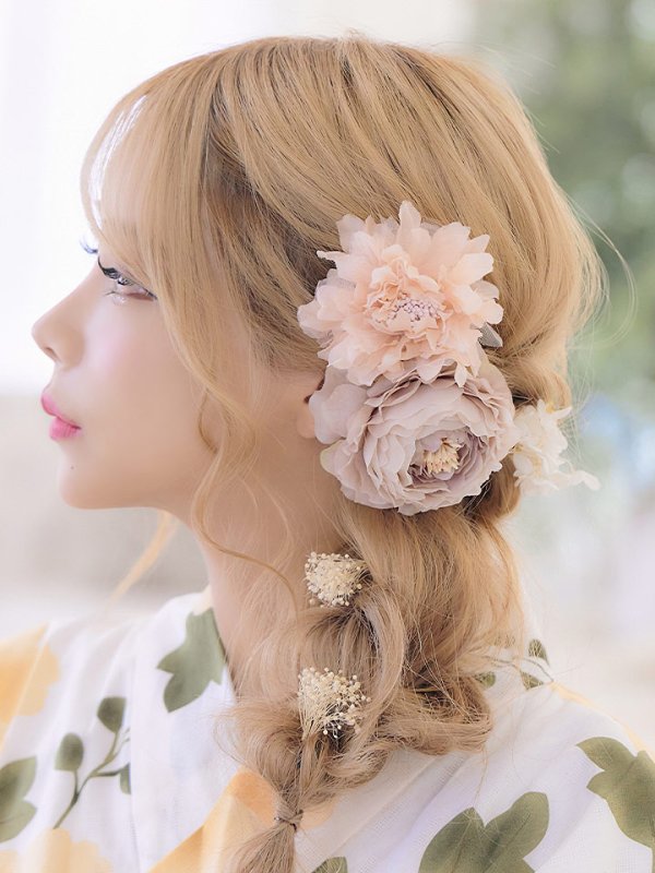 画像6: 【即日発送】【浴衣セール】【浴衣】白地に黄色い花浴衣セット[YMT] (6)