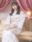 画像10: 【即日発送！】【浴衣】白地×淡い牡丹模様のモダン浴衣セット[YMT] (10)