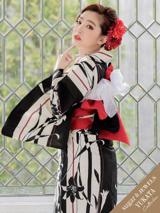 Sugar 大人スウィートフラワー 牡丹柄 浴衣 即日発送！】【浴衣】大人スウィートフラワー 牡丹柄 浴衣 【浴衣3点