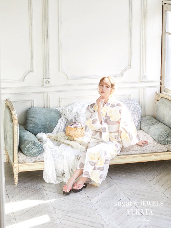 画像2: 【即日発送】【浴衣】グラデ薔薇浴衣セット バラ[HC02] (2)