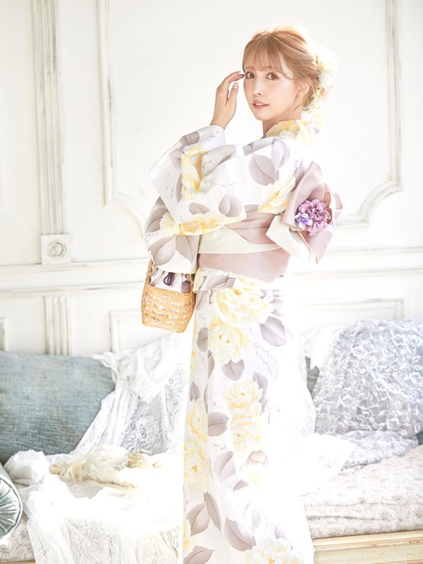 画像6: 【即日発送】【浴衣】グラデ薔薇浴衣セット バラ[HC02] (6)