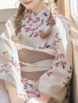 画像5: 【即日発送】【浴衣】クリーム地にピンクの紫陽花浴衣（OBI-hira-100-ok-9-PxBR/ HIMO-900-yn-8-P/ Yobi-030-P/ GETA-02-ok-5-P）[YMT] (5)