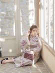 画像9: 【即日発送】【浴衣】クリーム地にピンクの紫陽花浴衣（OBI-hira-100-ok-9-PxBR/ HIMO-900-yn-8-P/ Yobi-030-P/ GETA-02-ok-5-P）[YMT] (9)