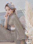 画像2: 【浴衣セール】【浴衣】ベージュ×フラワーレース浴衣 【浴衣３点セット 浴衣/帯/下駄】(OBI-hira-100-ok-1-BE/ HIMO-900-yn-8-Pearl/ HEKO-800-sb-3-BR/ GETA-02-ok-2-IV）[YMT] (2)
