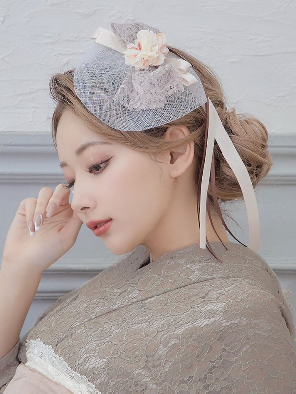 画像6: 【即日発送】【浴衣セール】【浴衣】ベージュ×フラワーレース浴衣 【浴衣３点セット 浴衣/帯/下駄】[YMT] (6)