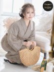 画像2: 【浴衣セール】【浴衣】ベージュ×フラワーレース浴衣（OBI-hira-100-ok-1-BE/ HIMO-900-yn-8-Pearl/ HEKO-800-sb-3-BR/ GETA-02-ok-2-IV）[YMT] (2)