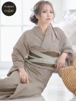 画像3: 【浴衣セール】【浴衣】ベージュ×フラワーレース浴衣（OBI-hira-100-ok-1-BE/ HIMO-900-yn-8-Pearl/ HEKO-800-sb-3-BR/ GETA-02-ok-2-IV）[YMT] (3)