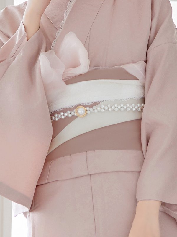 画像5: 【即日発送】【浴衣】ピンク無地浴衣 【浴衣３点セット 浴衣/帯/下駄】[YMT] (5)