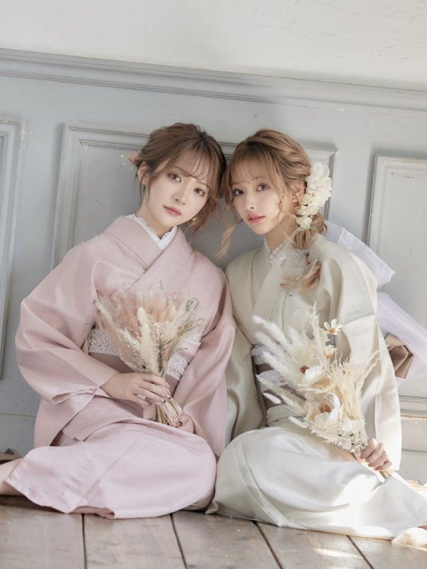 画像11: 【即日発送】【浴衣】ピンク無地浴衣 【浴衣３点セット 浴衣/帯/下駄】[YMT] (11)