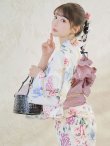 画像10: 【浴衣】白地×ボタニカル牡丹浴衣 OBI-siwa-200-kj-8-P / HIMO-900-yn-8-P / YA-943-kj-BAKEDP / HEKO-800-sb-1-BAKEDP / GETA-02-ok-7-R [YMT] (10)