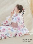 画像2: 【浴衣】白地×ボタニカル牡丹浴衣 OBI-siwa-200-kj-8-P / HIMO-900-yn-8-P / YA-943-kj-BAKEDP / HEKO-800-sb-1-BAKEDP / GETA-02-ok-7-R [YMT] (2)