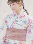 画像6: 【浴衣】白地×ボタニカル牡丹浴衣 OBI-siwa-200-kj-8-P / HIMO-900-yn-8-P / YA-943-kj-BAKEDP / HEKO-800-sb-1-BAKEDP / GETA-02-ok-7-R [YMT] (6)
