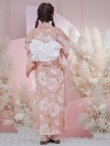 画像9: 【即日発送】【浴衣】くすみピンク地のホワイト牡丹浴衣【浴衣３点セット 浴衣/帯/下駄】[YMT] (9)