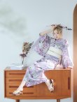 画像13: 【即日発送】大胆に咲き誇る紫×白牡丹浴衣 OBI-siwa-200-kj-13-OW / HIMO-900-yn-4-GYxGY / HEKO-800-sb-5-WH / YA-1029-wk-MVPL / GETA-01-kj-7-P / [YMT] (13)