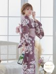 画像3: 【浴衣セール】【浴衣】エンジ×椿ニュアンス浴衣 OBI-siwa-200-kj-11-Rose / HIMO-900-yn-4-GYxGY / YA-1079-kj-2-W / HEKO-800-sb-5-W / GETA-02-ok-7-R [YMT] (3)