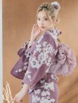 画像2: 【浴衣セール】【即日発送】エンジ×椿ニュアンス浴衣 OBI-siwa-200-kj-11-Rose / HIMO-900-yn-4-GYxGY / HEKO-800-sb-5-WH / YA-1029-wk-MVPL / GETA-02-ok-7-R / [YMT] (2)
