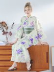画像15: 【即日発送】クリームストライプ地x紫陽花浴衣 OBI-g-500-kj-6-GR / HIMO-900-yn-5-IV / HEKO-800-sb-5-WH / YA-81-kn-W / GETA-02-ok-2-IV/ [YMT] (15)