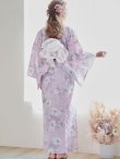 画像8: 【即日発送】ピンク地に線画クラシカルフラワー浴衣 OBI-siwa-202-ok-4-LGY / HIMO-900-yn-4-GYxGY / YA-68-kn-P / HEKO-800-sb-5-W / GETA-02-ok-5-P [YMT] (8)