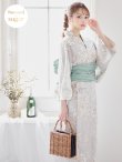 画像3: 【即日発送】【浴衣】グレー地にガーリー牡丹浴衣 siwa20/ HIMO-900-yn-4-GYxGY / YA-1081-kj-IV/ HEKO-800-sb-5-W / GETA-02-ok-2-IV [YMT] (3)