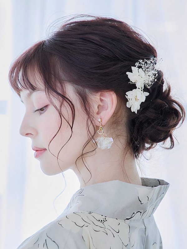 画像6: 【即日発送】【浴衣】グレー地にガーリー牡丹浴衣 【浴衣３点セット 浴衣/帯/下駄】[YMT] (6)