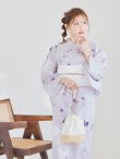 画像12: 【即日発送】可憐なパープルxホワイト牡丹浴衣 OBI-siwa-202-ok-6-W / HIMO-900-yn-8-P / YA-943-kj-BAKEDP / HEKO-800-sb-4-P / GETA-02-ok-2-IV [YMT] (12)