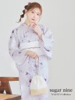 画像2: 【即日発送】可憐なパープルxホワイト牡丹浴衣 OBI-siwa-202-ok-6-W / HIMO-900-yn-8-P / YA-943-kj-BAKEDP / HEKO-800-sb-4-P / GETA-02-ok-2-IV [YMT] (2)