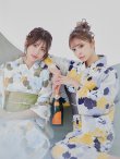 画像13: 【即日発送】【浴衣】イエローとブルーのニュアンス牡丹浴衣 OBI-hira-100-ok-5-GYxSV / HIMO-900-yn-4-GYxGY / YA-953-kn-W / AYA-68-kn-W / HEKO-800-sb-5-W / GETA-02-ok-2-IV [YMT] (13)