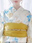 画像5: 【即日発送】ブルーとイエローのニュアンス水仙浴衣  OBI-siwa-202-ok-14-MUS / HIMO-900-yn-7-MOC / YA-950-kn-Y / HEKO-800-sb-6-YEBE / GETA-02-ok-2-IV [YMT] (5)