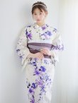 画像10: 【即日発送】白地xパープルグラデーション浴衣 OBI-hira-100-ok-8-PLxLPL / HIMO-900-yn-4-GYxGY / HEKO-800-sb-5-WH / A939kj-7 / GETA-02-ok-6-PL/ [YMT] (10)