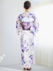 画像16: 【即日発送】白地xパープルグラデーション浴衣 OBI-hira-100-ok-8-PLxLPL / HIMO-900-yn-4-GYxGY / HEKO-800-sb-5-WH / A939kj-7 / GETA-02-ok-6-PL/ [YMT] (16)