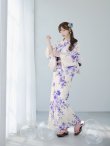 画像6: 【即日発送】白地xパープルグラデーション浴衣 OBI-hira-100-ok-8-PLxLPL / HIMO-900-yn-4-GYxGY / HEKO-800-sb-5-WH / YA-1023-wk-BL / GETA-02-ok-6-PL/ [YMT] (6)