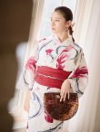画像11: 【即日発送】【浴衣】白地×流線金魚浴衣 siwa23 / HIMO-900-yn-1-BK / YA-1081-kj-P / HEKO-800-sb-5-W / GETA-02-ok-7-R [YMT] (11)