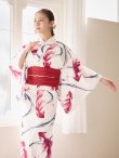画像15: 【即日発送】【浴衣】白地×流線金魚浴衣 siwa23 / HIMO-900-yn-1-BK / YA-1081-kj-P / HEKO-800-sb-5-W / GETA-02-ok-7-R [YMT] (15)