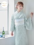 画像3: 【即日発送】ダスティーミントのレース浴衣【浴衣３点セット 浴衣/帯/下駄】OBI-hira-100-ok-15-WxW / HIMO-903-kj-W / YA-1081-kj-W / HEKO-800-sb-5-W / GETA-02-ok-3-LBL [YMT] (3)