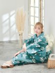 画像9: 【予約/5月中旬発送予定】【浴衣】アクアブルー椿浴衣  OBI-siwa-200-kj-13-OW / HIMO-900-yn-6-MI / YA-1081-kj-BL / HEKO-800-sb-5-W / GETA-02-ok-3-LBL [YMT] (9)