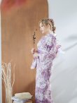 画像10: 【即日発送】モーブパープル×ホワイトダリア浴衣 OBI-g-500-kj-2-P / HIMO-900-yn-4-GYxGY / HEKO-800-sb-5-WH / YA-68-kn-PL / GETA-01-kj-3-IV/ [YMT] (10)