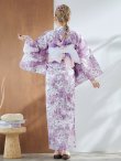 画像17: 【即日発送】モーブパープル×ホワイトダリア浴衣 OBI-g-500-kj-2-P / HIMO-900-yn-4-GYxGY / HEKO-800-sb-5-WH / YA-68-kn-PL / GETA-01-kj-3-IV/ [YMT] (17)