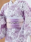 画像18: 【即日発送】モーブパープル×ホワイトダリア浴衣 OBI-g-500-kj-2-P / HIMO-900-yn-4-GYxGY / HEKO-800-sb-5-WH / YA-68-kn-PL / GETA-01-kj-3-IV/ [YMT] (18)