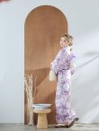 画像7: 【即日発送】モーブパープル×ホワイトダリア浴衣 OBI-g-500-kj-2-P / HIMO-900-yn-4-GYxGY / HEKO-800-sb-5-WH / YA-68-kn-PL / GETA-01-kj-3-IV/ [YMT] (7)