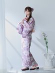 画像14: 【即日発送】モーブパープル×ホワイトダリア浴衣 OBI-g-500-kj-2-P / HIMO-900-yn-4-GYxGY / HEKO-800-sb-5-WH / YA-73-kn-MVPL / YA-68-kn-PL / GETA-01-kj-3-IV/ [YMT] (14)